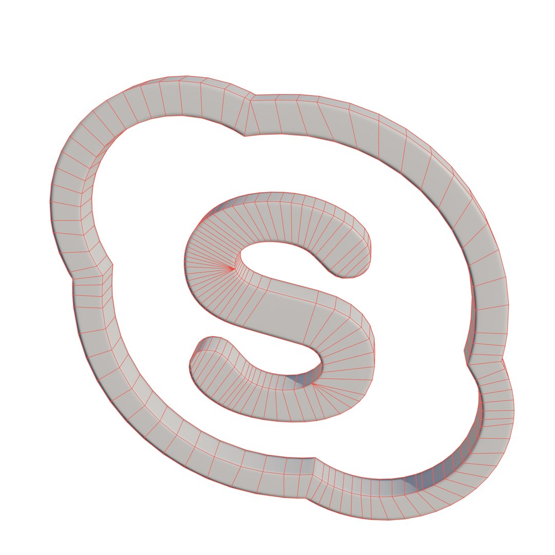 Skype Logo 3D Model TurboSquid 2296080