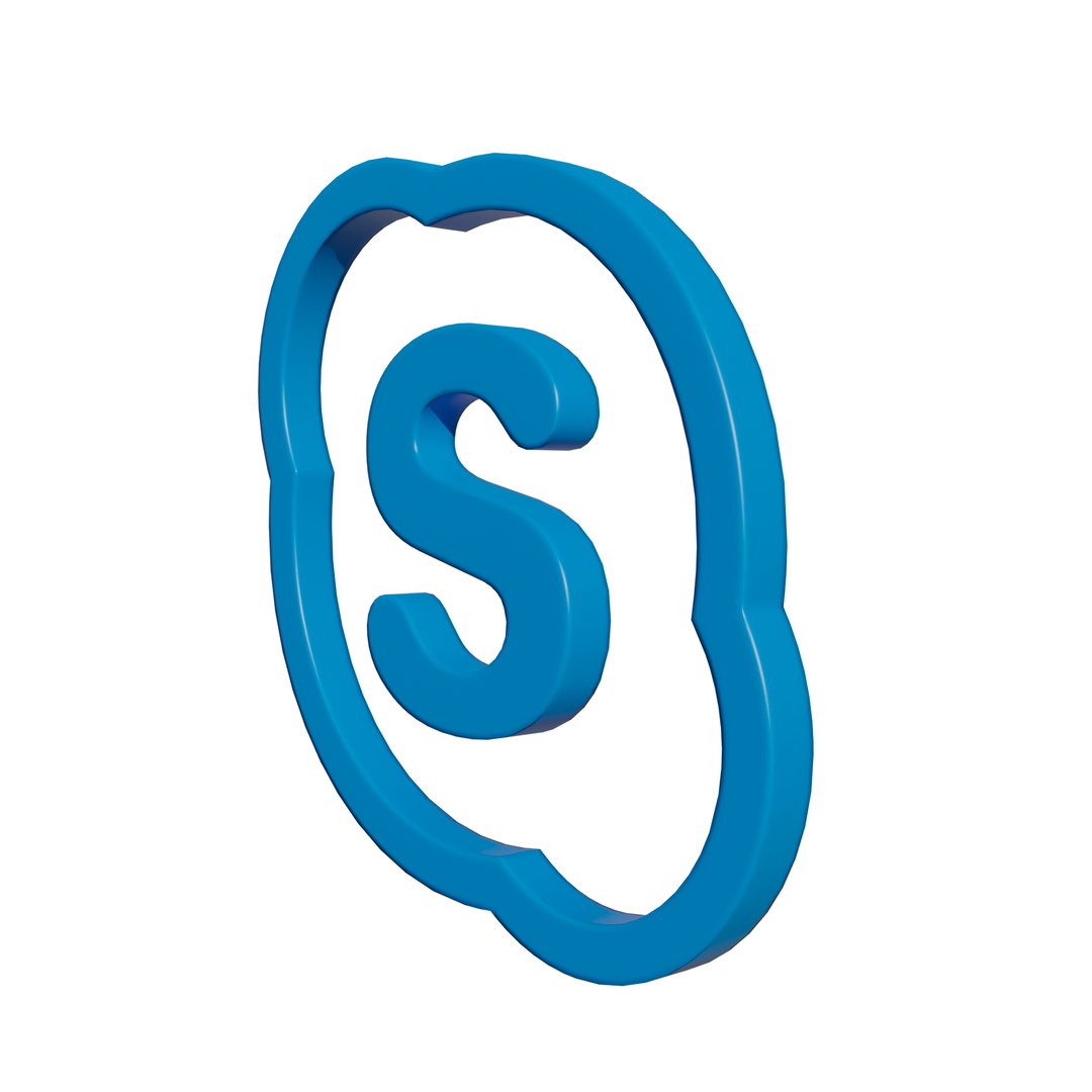 Skype Logo 3D Model TurboSquid 2296080
