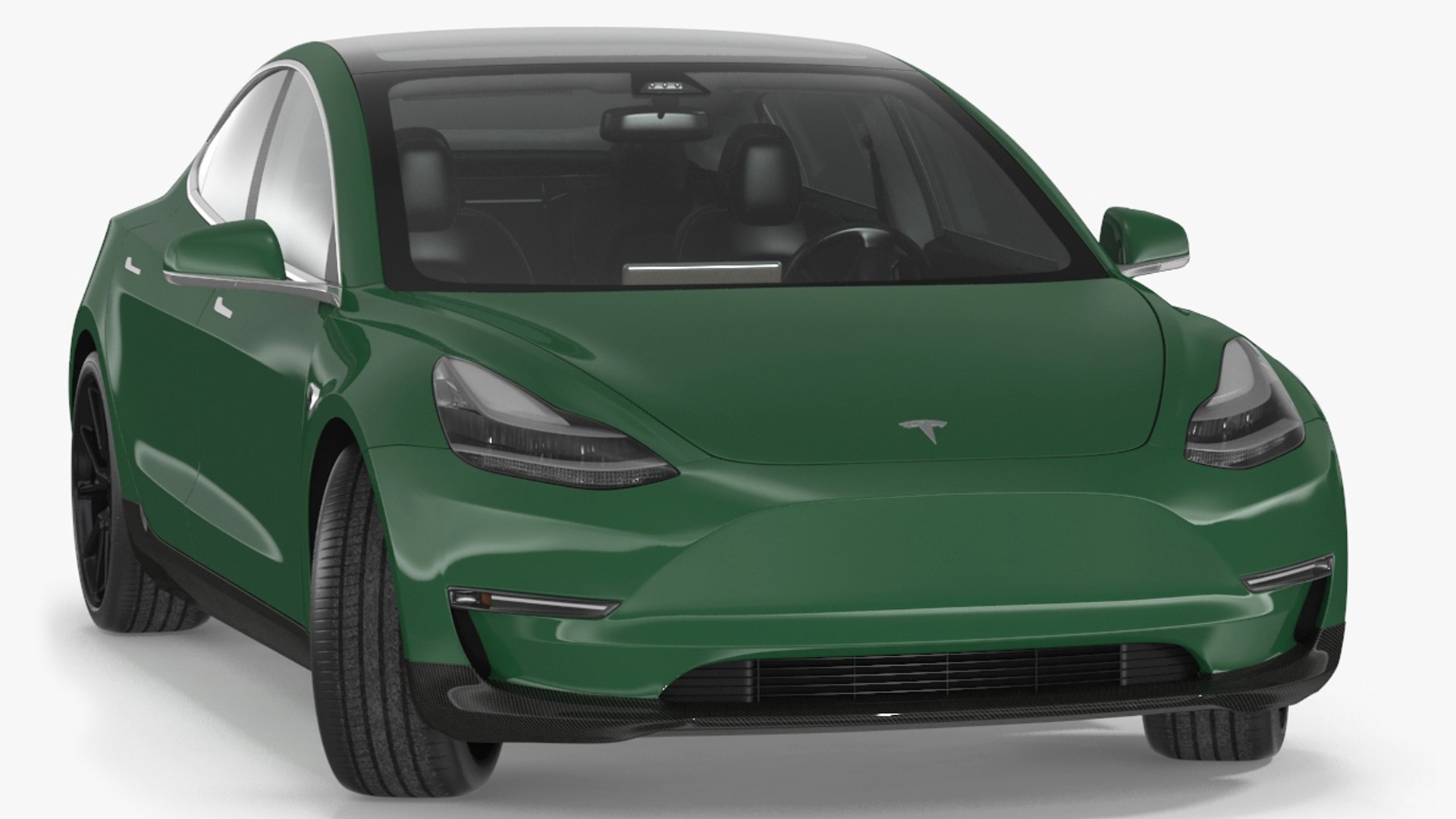Tesla Model 3 Carbon Fiber Sport Package Rigged for Maya 3D model preview