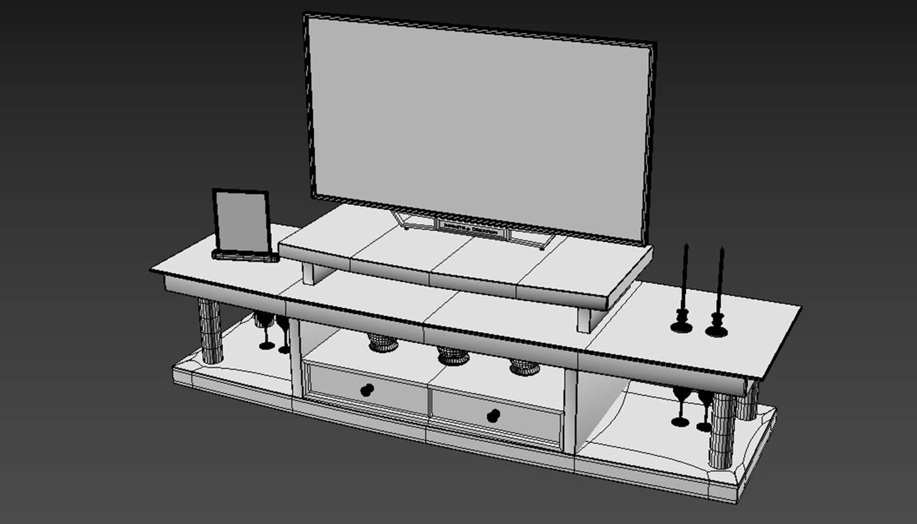 3D smart tv table model TurboSquid 1473731