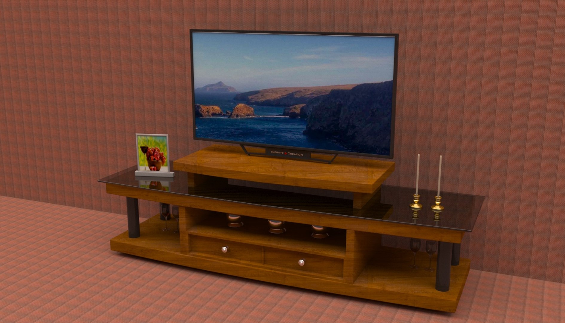 3D smart tv table model - TurboSquid 1473731