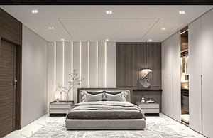 3D Modern Bedroom model