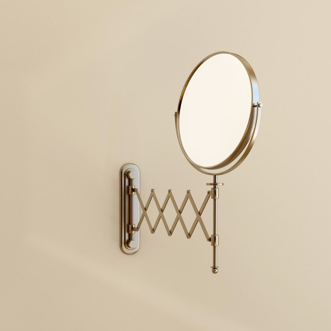 Accordion makeup shop mirror