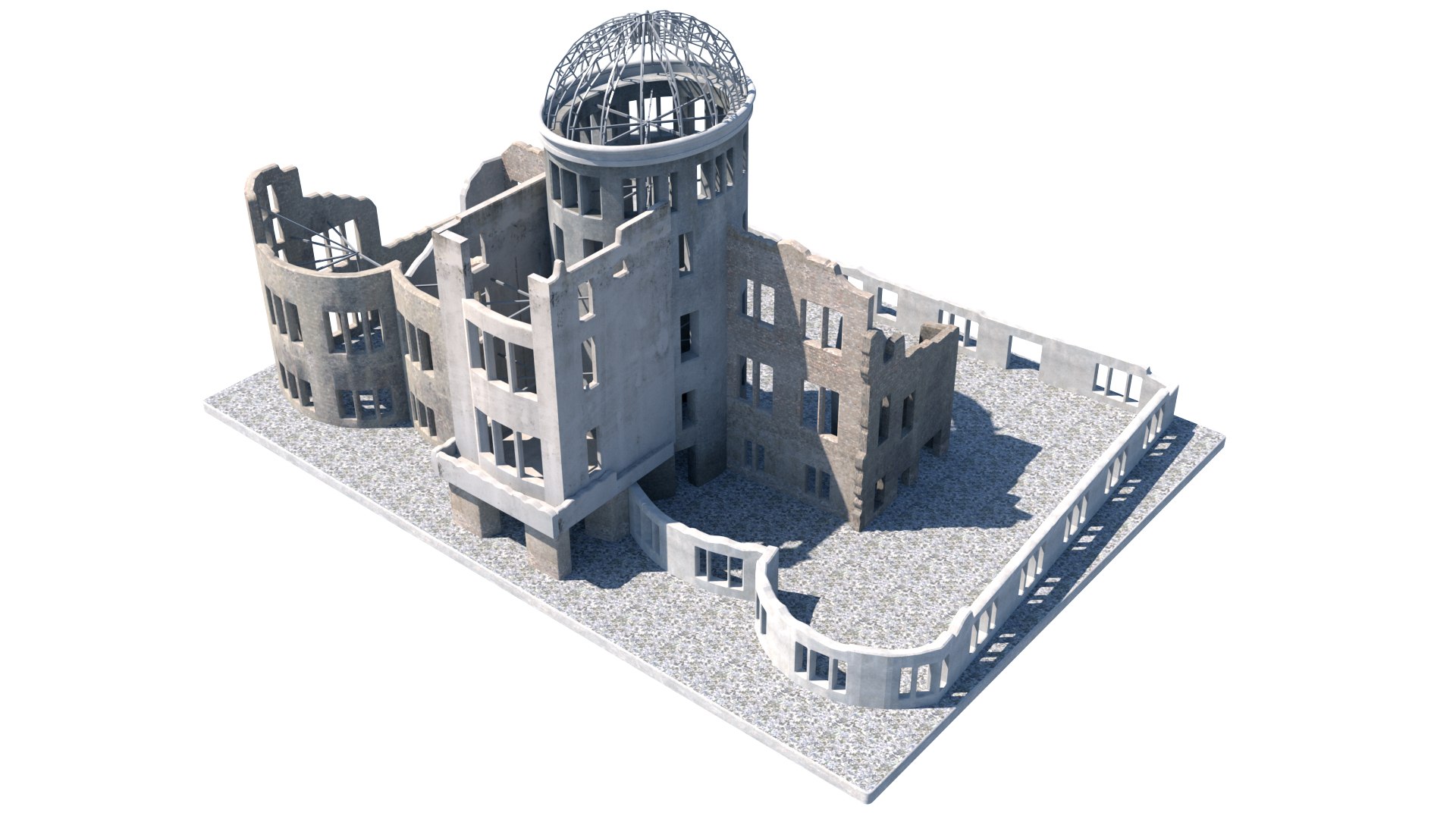 原爆ドーム3Dモデル - TurboSquid 1800018