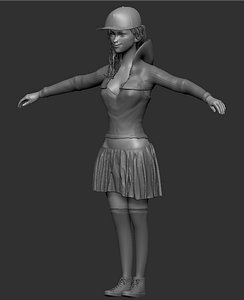 3d model girl hip hop