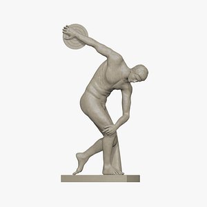 Discobolus Thrower Statue 3D model