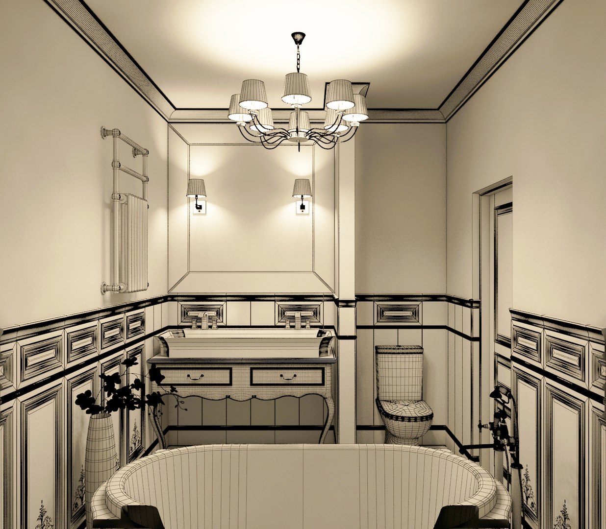 bathroom interior 3d model