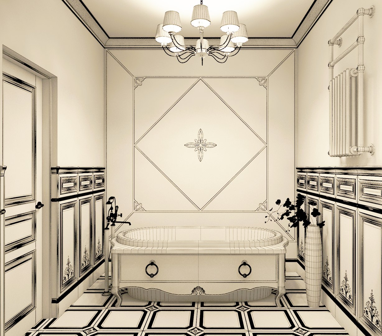 bathroom interior 3d model