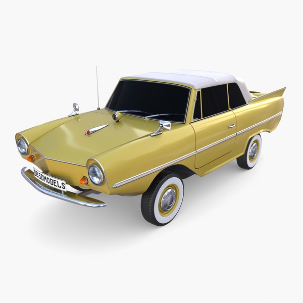 通用60 年代水陆两用车充值3d模型 Turbosquid