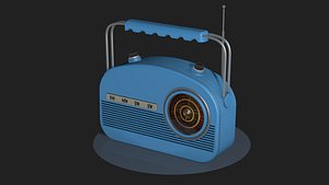 3D High Poly Vintage radio v1 model