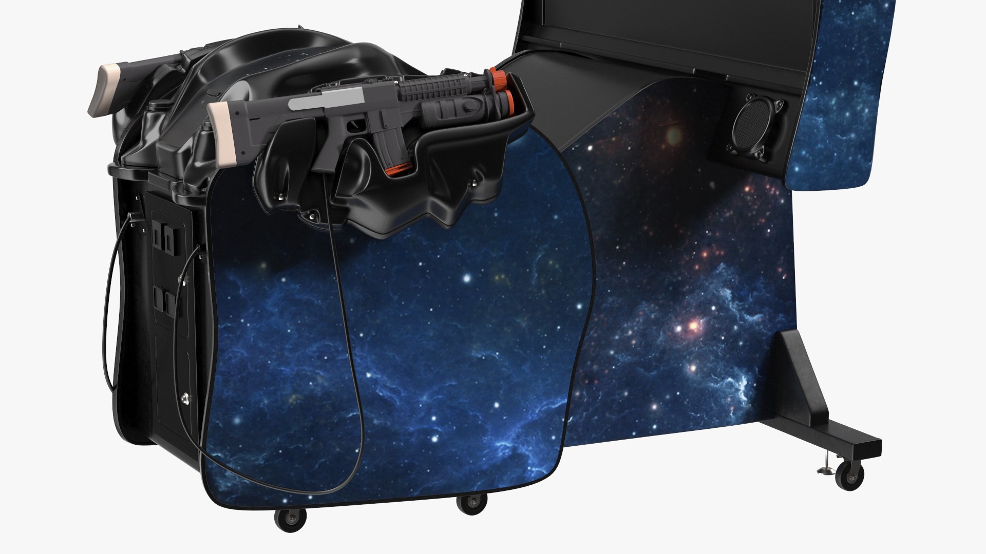 Space Arcade Game Machine Off State Rigged 3D Model - TurboSquid 2112687