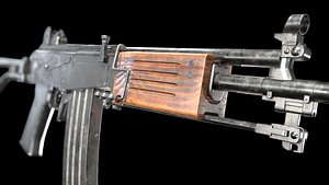 Galil ARM imi lowpoly gun Low-poly