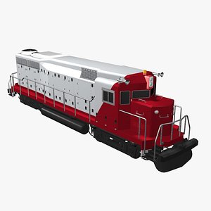 3d model passenger train engine