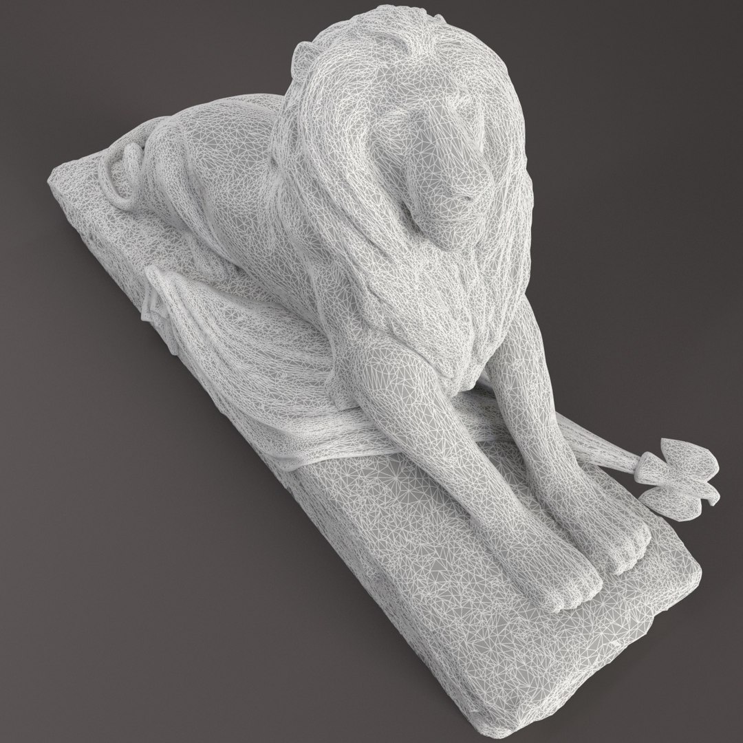 Lion Statue 3d Model   Lion Thumbnail12 