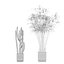 5 Minimalist Ceramic Potted Sansevieria and Calathea Plants - Set 218
