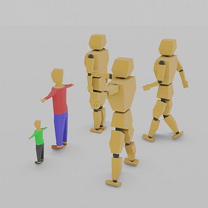 people characters 3D model