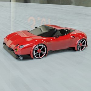 Red sports car concept