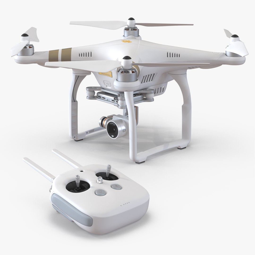 DJI Phantom 3 Professional Quadcopter 3D Models Set 3D model preview