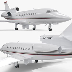Dassault Falcon 900 Business Jet Simplified 3D