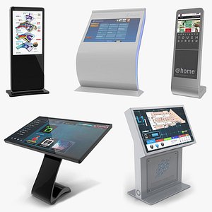 Electronic Kiosks Collection 3D model