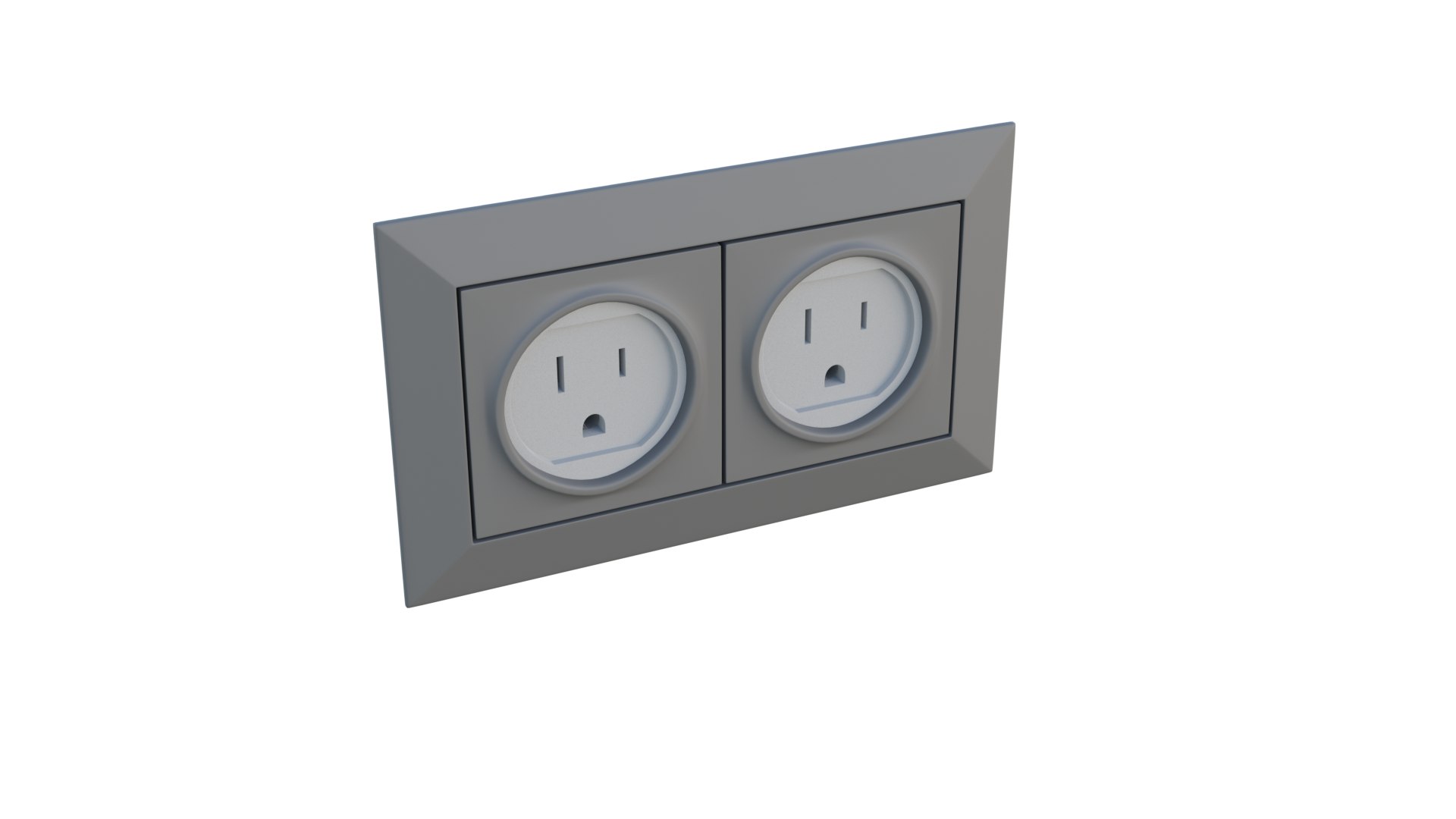 Double Socket Type B 3D Model - TurboSquid 2190401