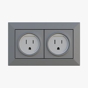 Double Socket Type B 3D model
