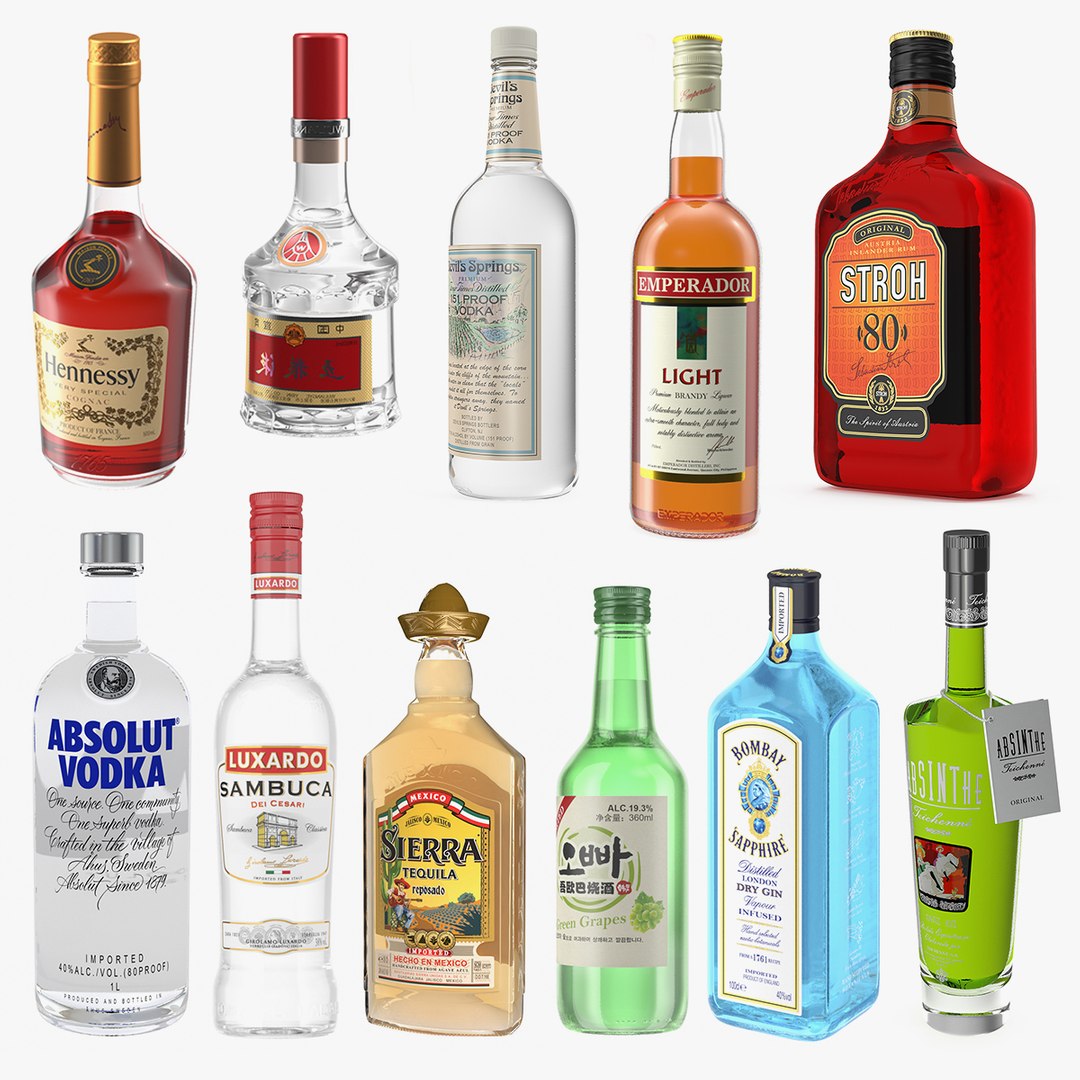 Alcoholic Drinks Collection 9 3D model preview