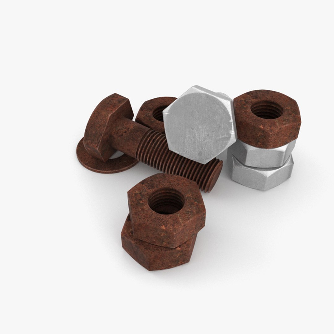 3D Rusty Bolts Set model - TurboSquid 1819851