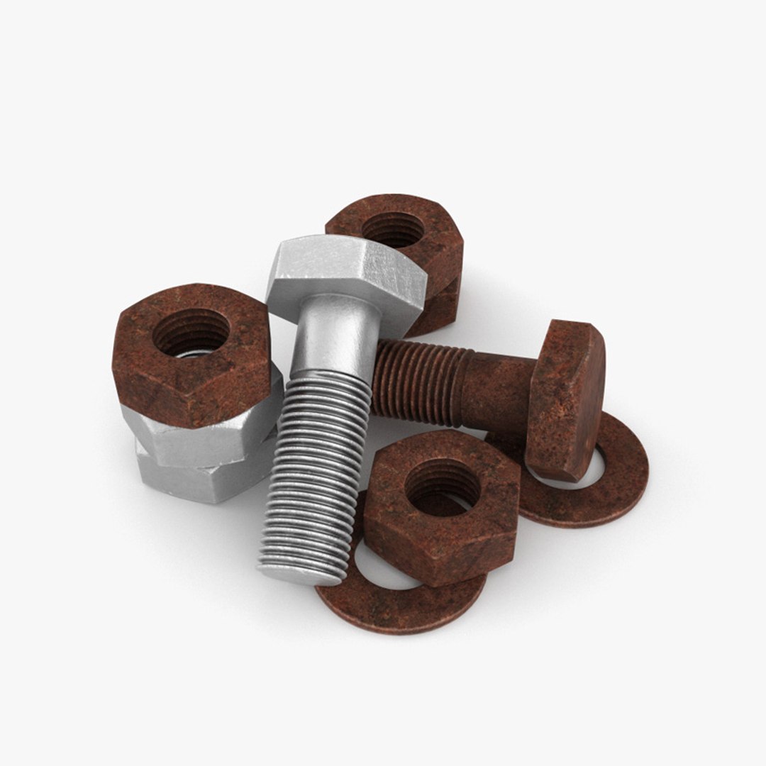 3D Rusty Bolts Set model - TurboSquid 1819851