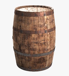 wooden barrel 3d max