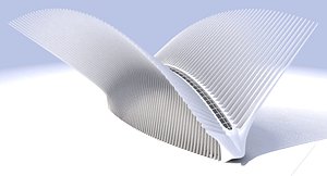 transportation hub world trade 3d max