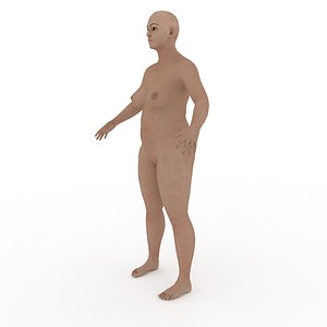 young female fk ik 3d model