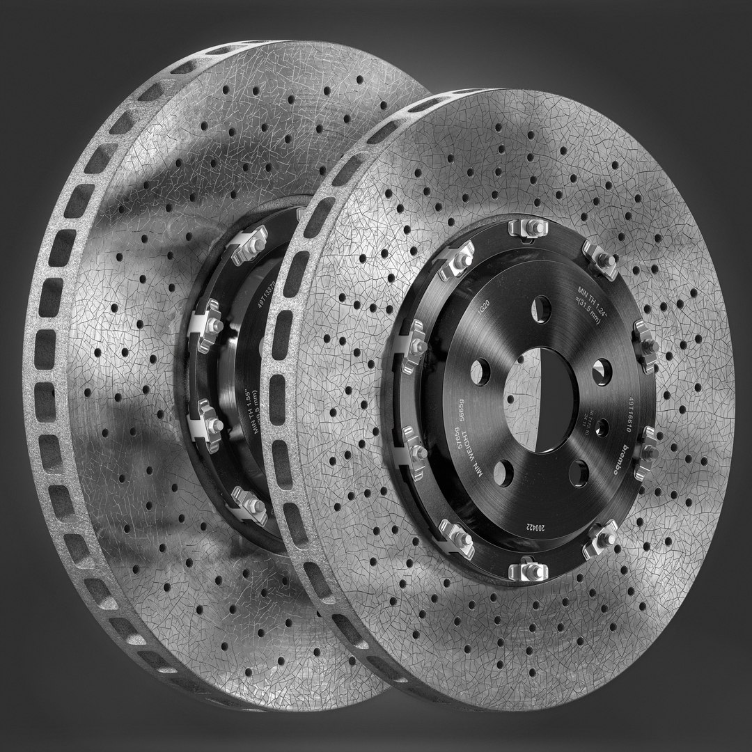 3D Ceramic Brakes With Cracks TurboSquid 2045473