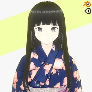 Traditional Kimono Girl - Hitmomi Chan 3D