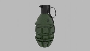 low-poly grenade 3D model