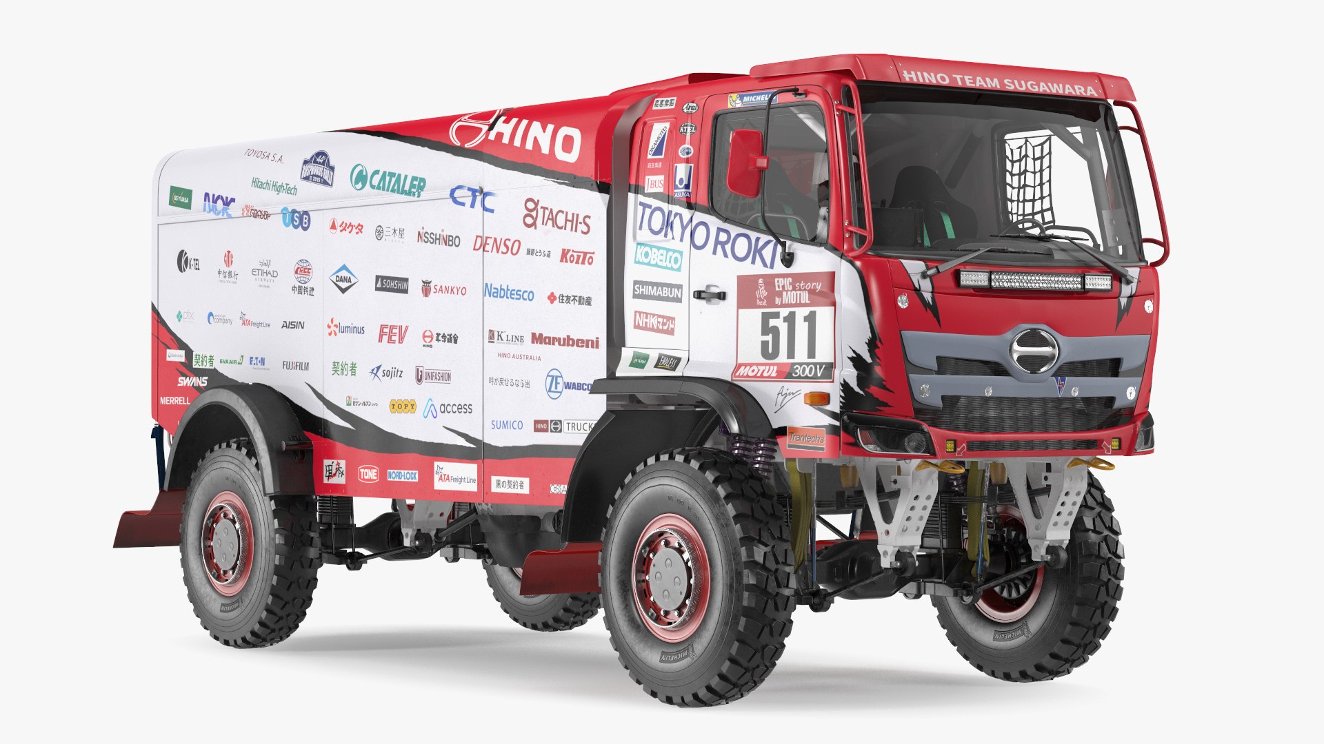 Hino Motors Dakar Rally Truck 3D model preview
