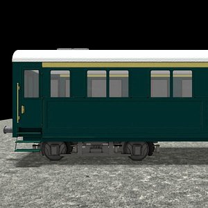 railway coach train wagon 3d 3ds