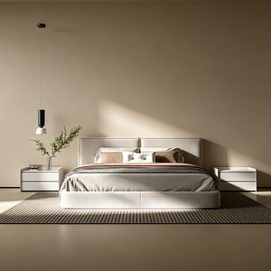 Modern Minimalist Double Bed Set Bedroom Furniture