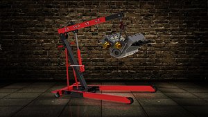 mobile-floor-crane-1 3D model