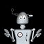 Estilo dos desenhos animados 1950 "s robot robô ps