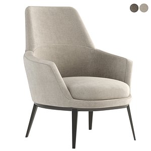 3D model Caratos maxalto armchair with high backrest