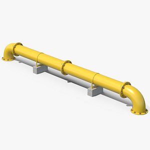 3D model Yellow Gas Pipeline