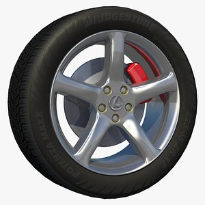3d sport 5 spoke wheel model