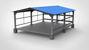 Industrial Metal Hangar 3D model