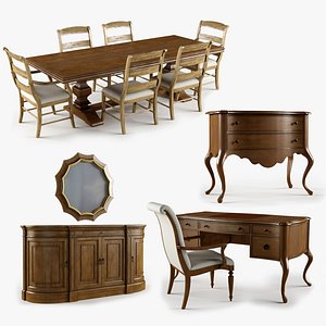 3D Archivist  Hooker Furniture Set model