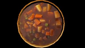 3D bowl stew model