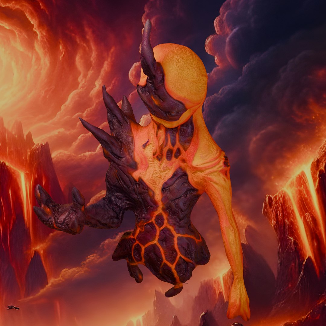 3D Model Infernal Guardian The Magma Behemoth Low-poly 3D Model ...