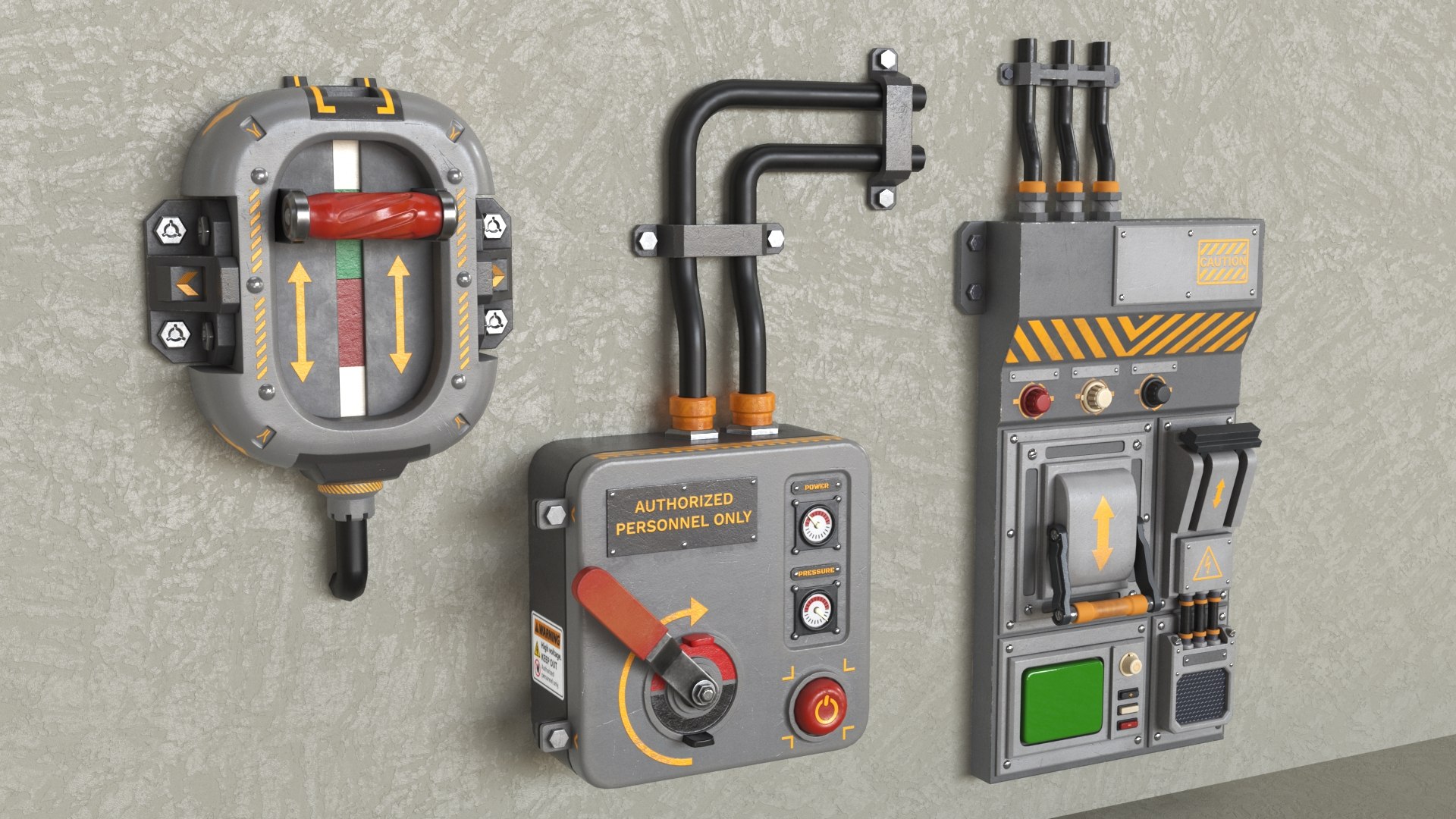 Control Panel 3 - 10 Pieces 3D - TurboSquid 2323764
