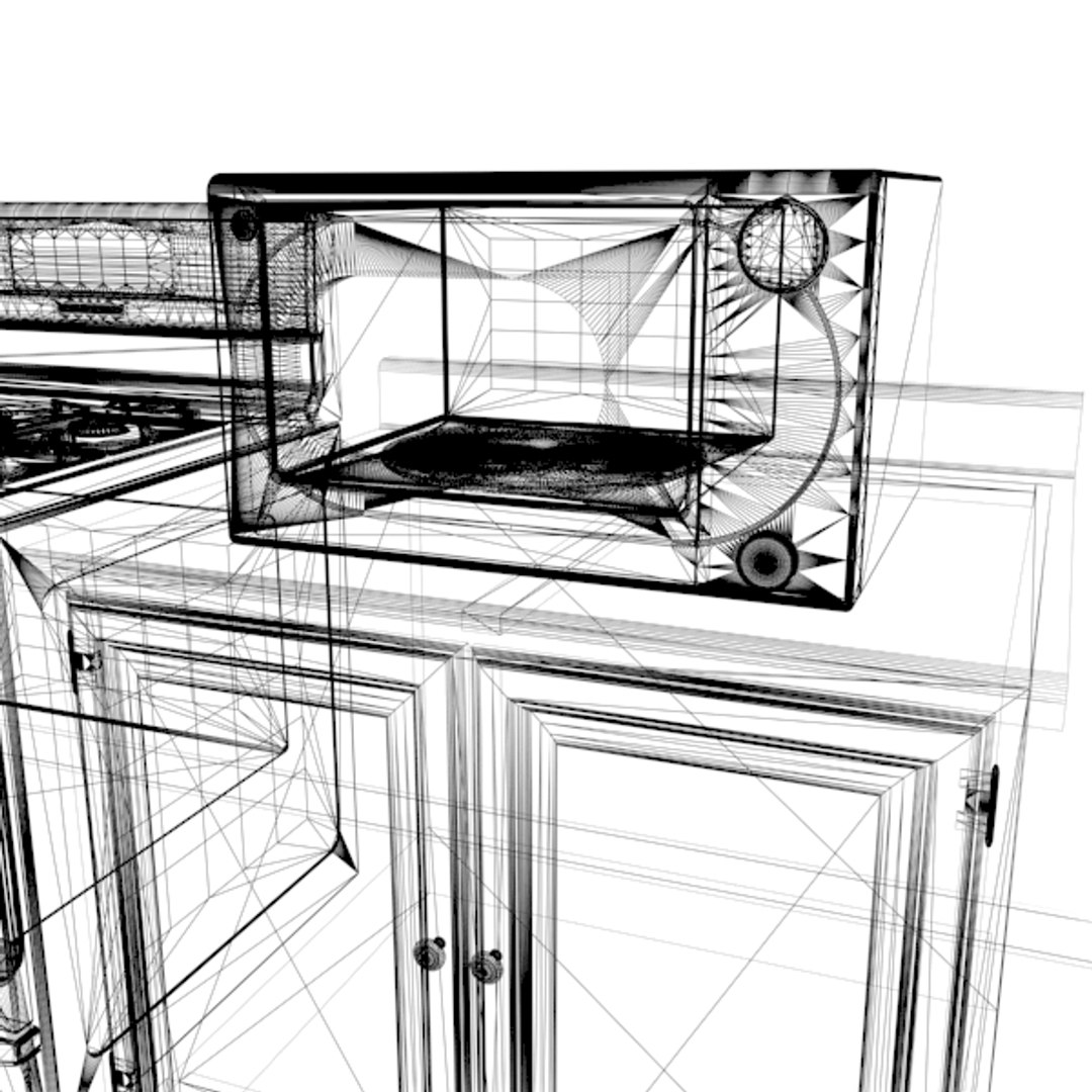 3d Refrigerator Stove Microwave Model