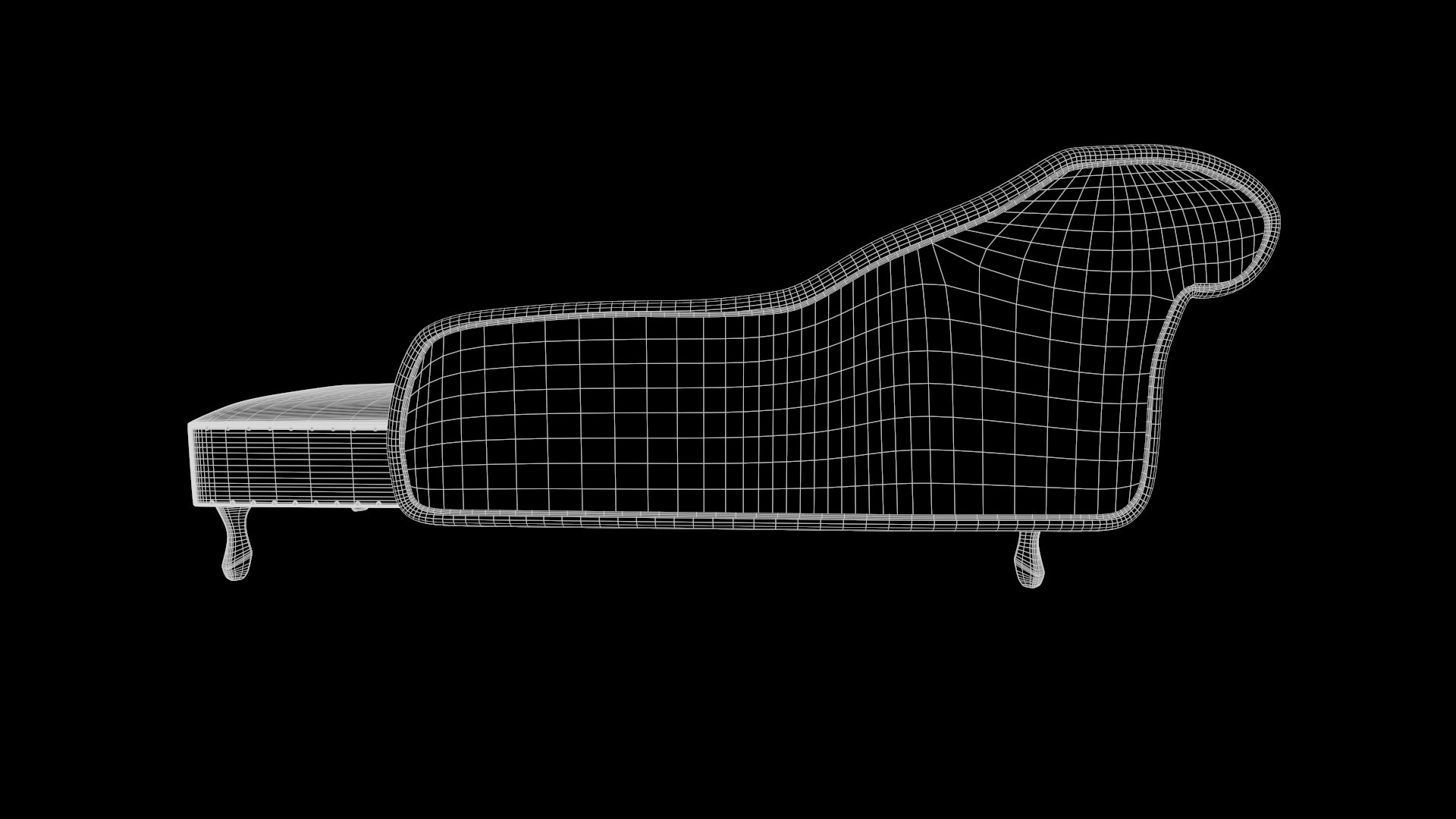 Chaise Lounge Couch Model - TurboSquid 2453472